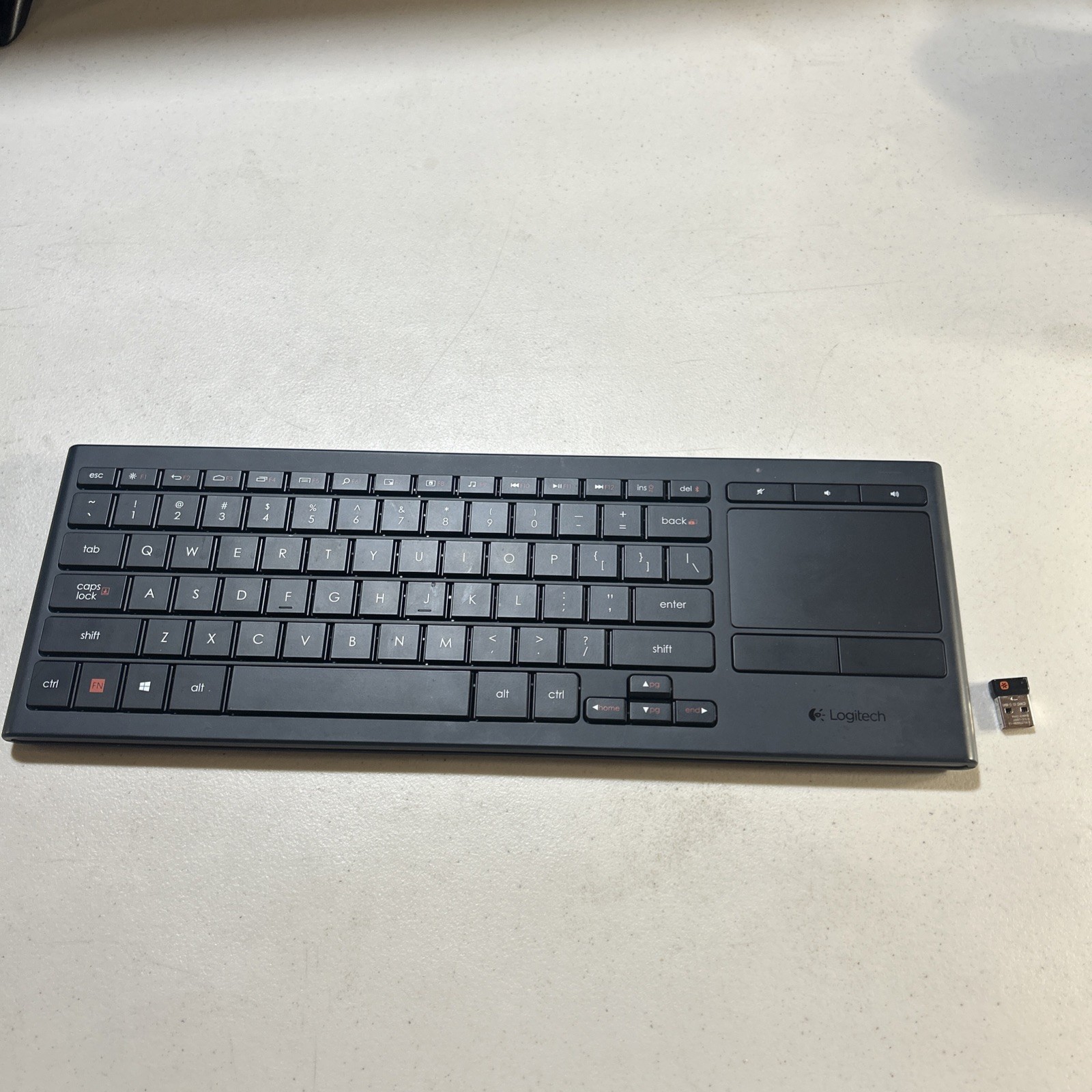 Logitech K830 Illuminated Living-Room Keyboard with Built-in Touchpad FOR PARTS