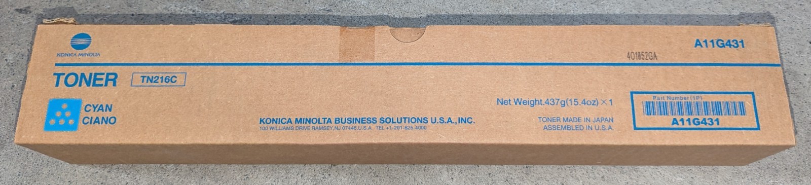 Genuine Set of 3 Konica Minolta TN216C/M/Y A11G431/331/231 CMY Toner Cartridges
