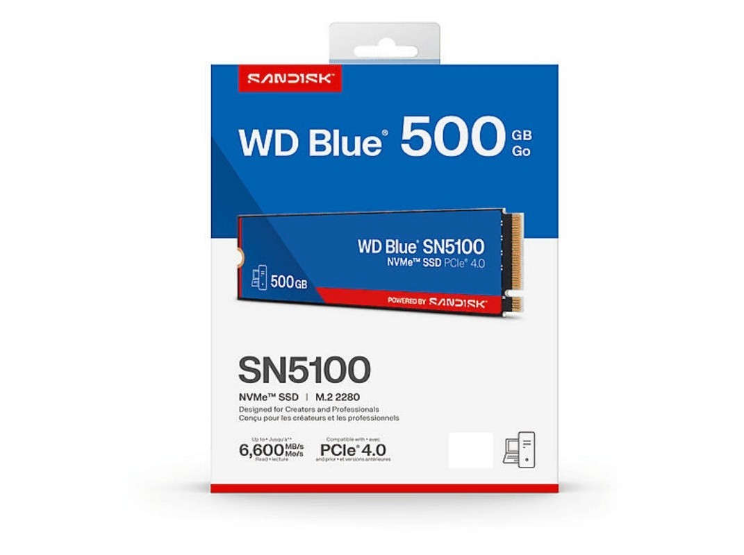 Brand new box WD blue sn5100 500gb NVMe SSD M.2 2280 PCIe Gen 4.0