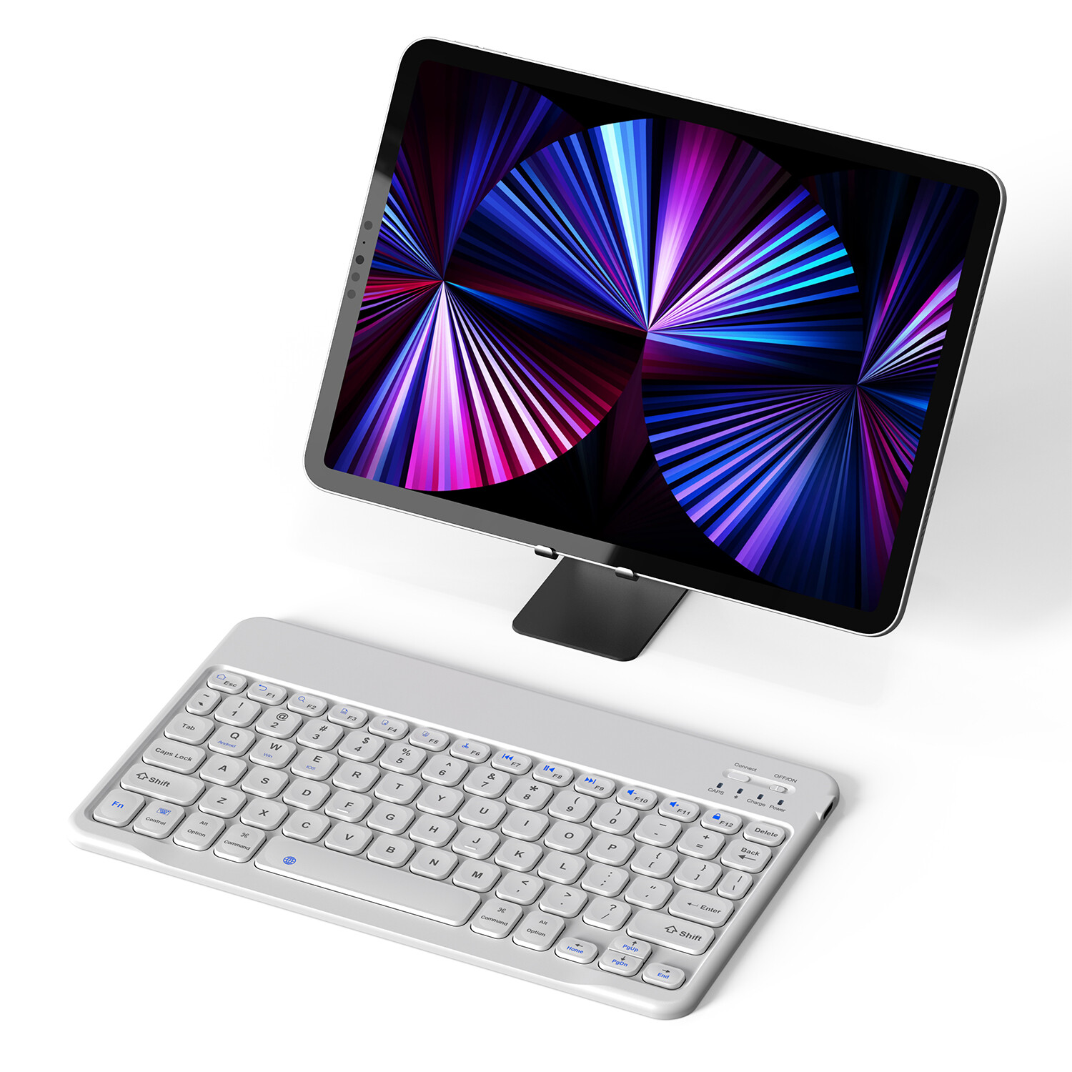 Slim Bluetooth Keyboard Type-C Fast-Charging Port For Android Windows IOS Mac