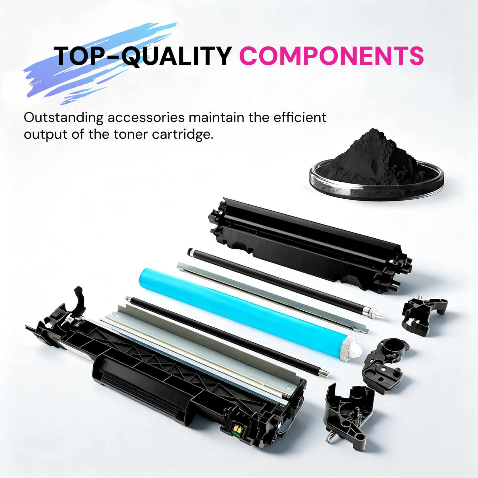 Brand New 5PK CF217A 17A Toner Cartridge for HP M102 M130 M132 Black