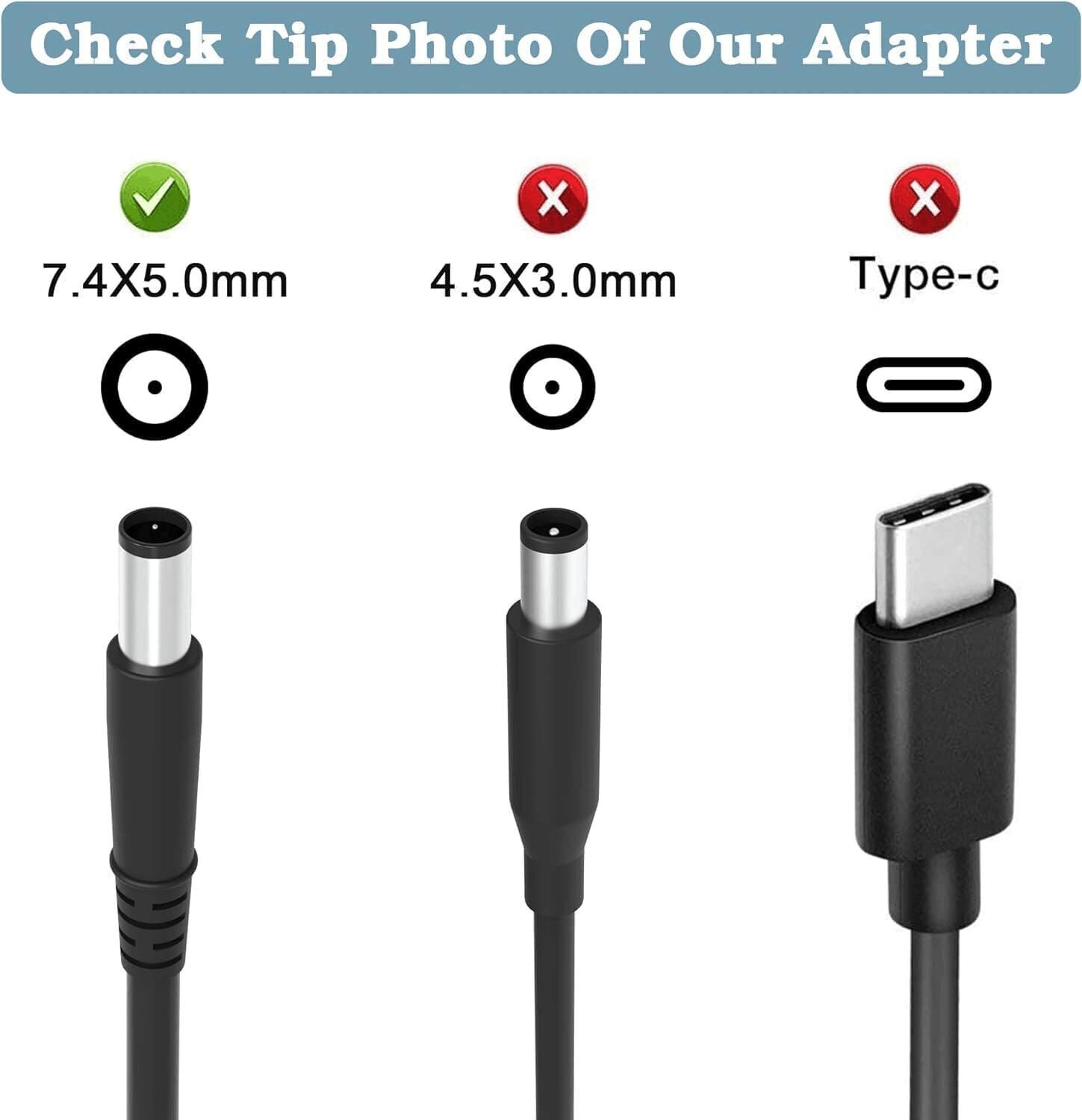 90W 65W Adapter Charger For Dell Latitude 5510 5410 5511 5501 5411 2-in-1 Laptop
