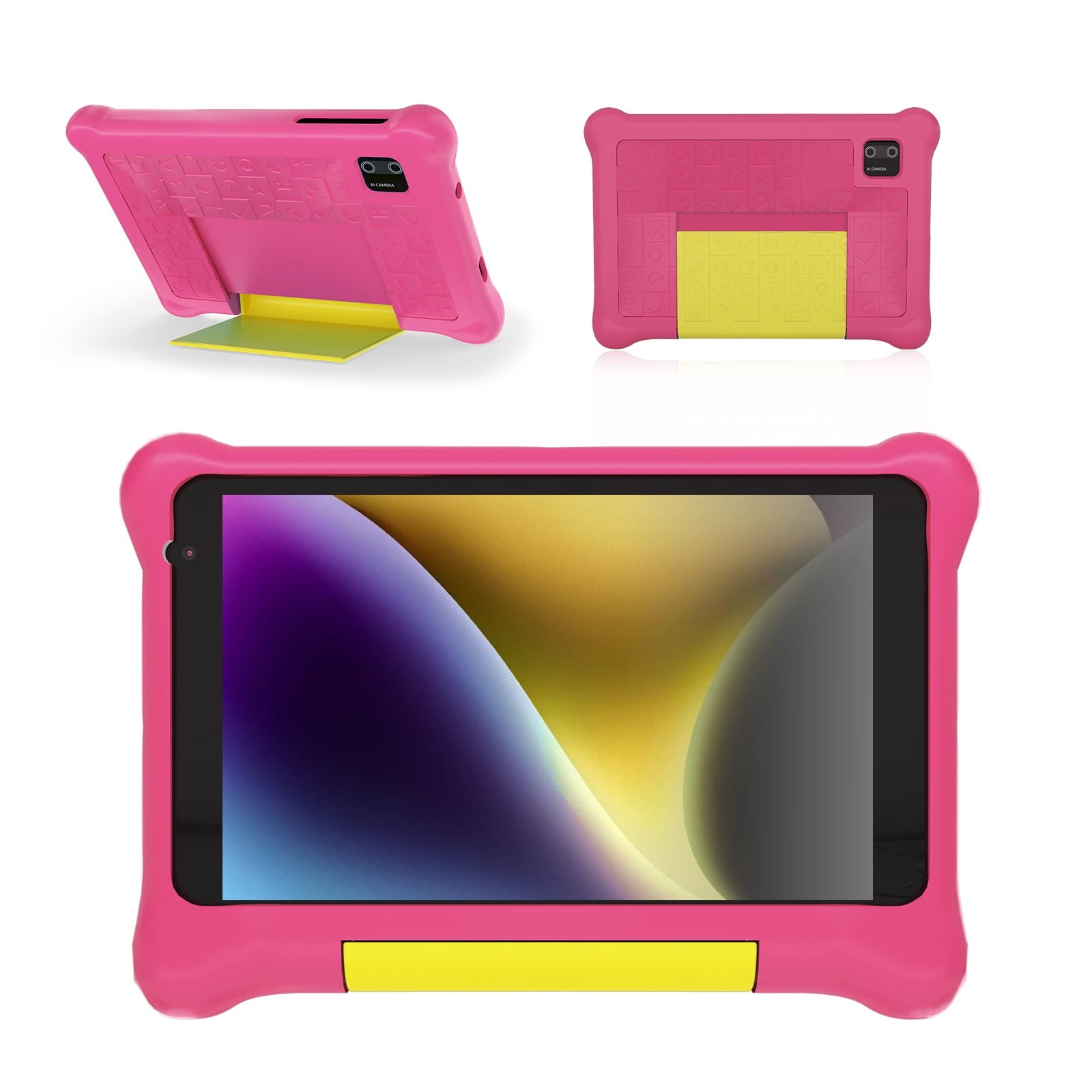 7″ Kids Learning Tablet Bundle – Headphones, Stylus Bag,5GB RAM 32GB ROM-Pink
