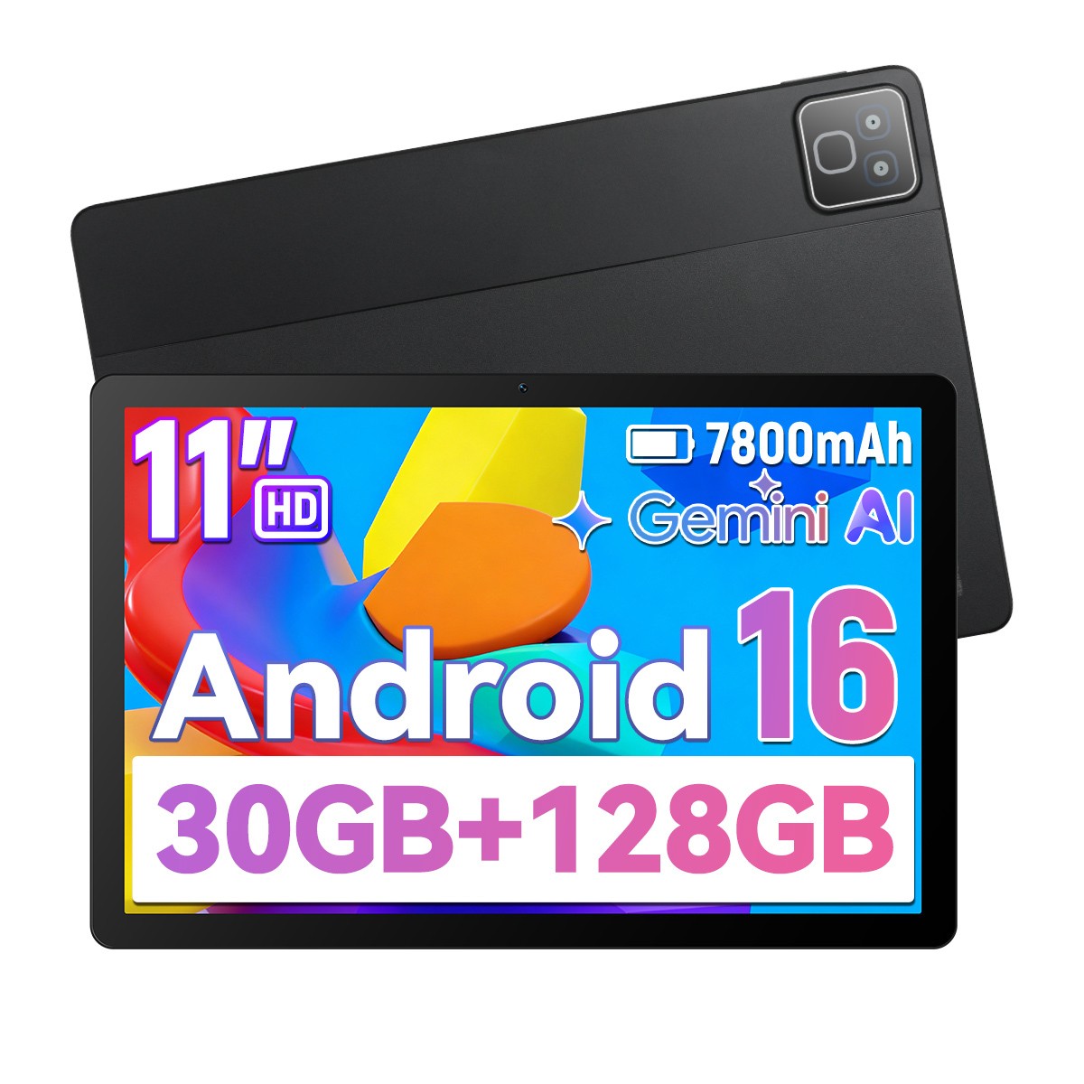 AEEZO 2026 Newest Android 16 Wi-Fi tablet 11″ 30GB+128GB FHD tablets 7800mAh