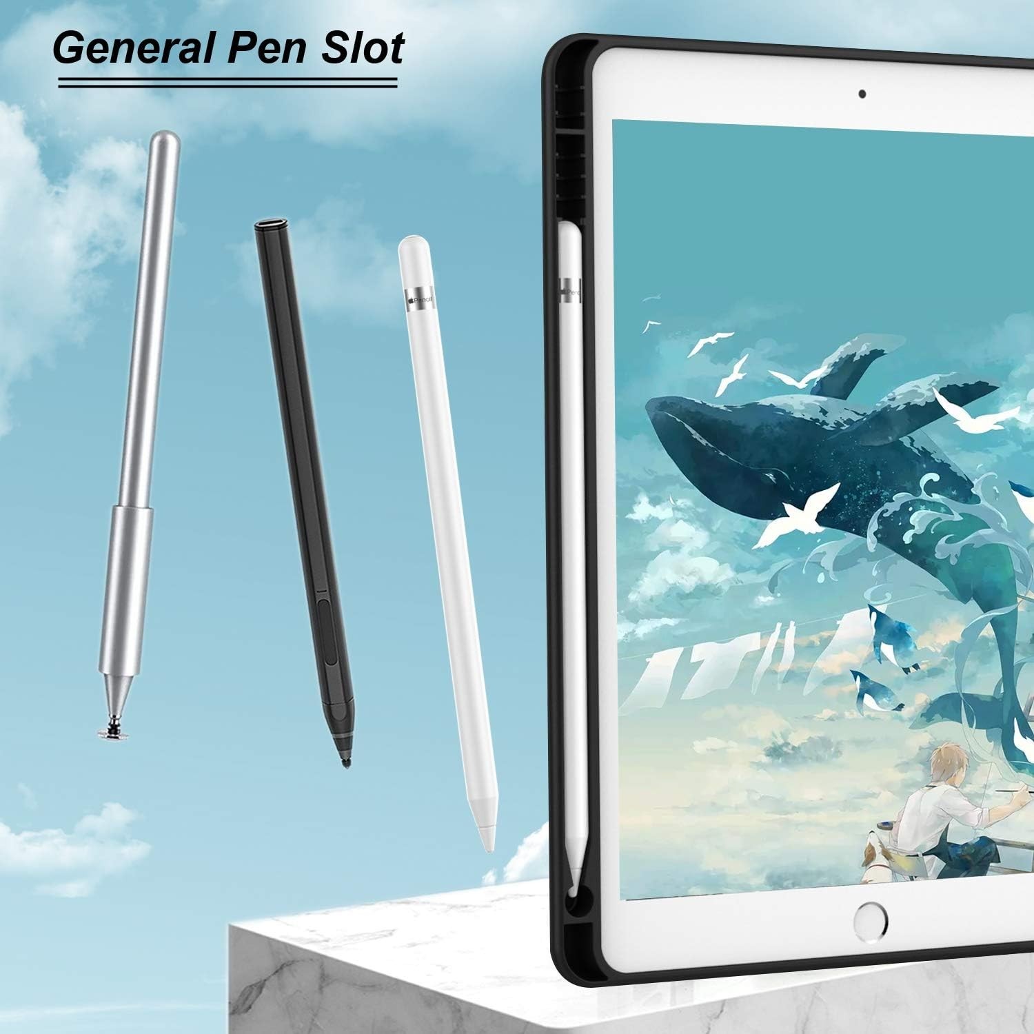 iPad 9th 8th 7th Generation 10.2″ Smart Cover Case for Apple Tablet w/ Soft Skin