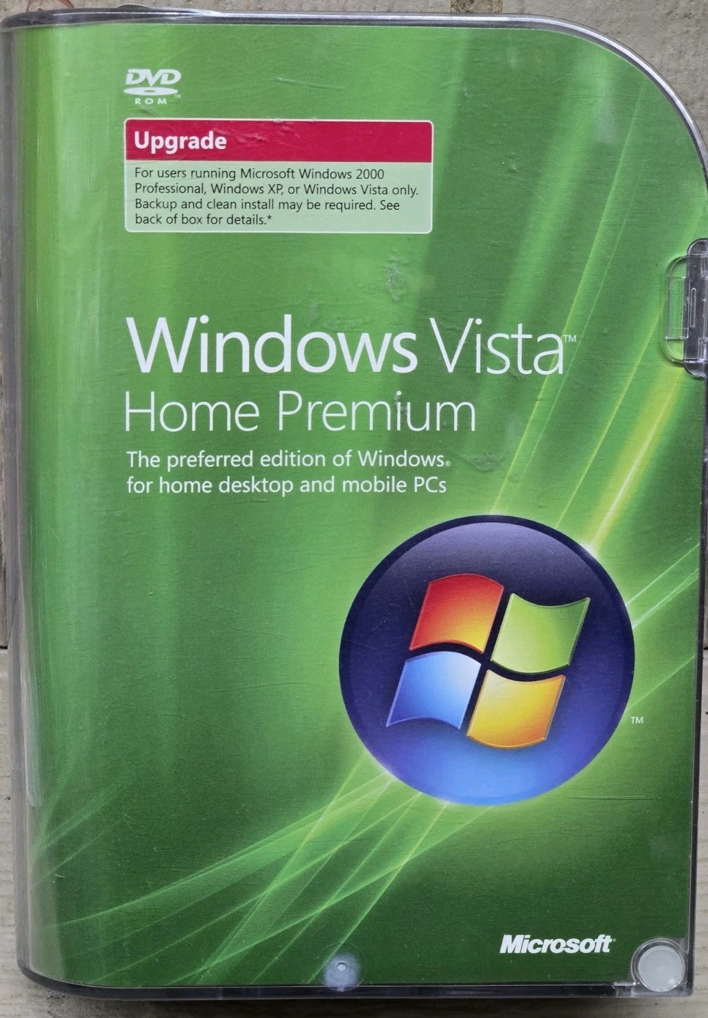 Microsoft WINDOWS VISTA HOME PREMIUM Upgrade 32 Bit DVD Software w/ Key