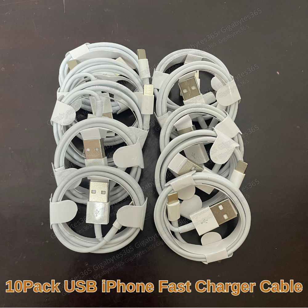 For Apple iPhone 6 7 8 SE X XR XS 11 12 13 14 USB Cable Charger Cord 10Pack Lot