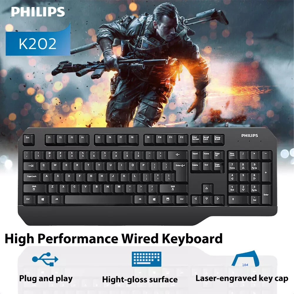 Philips SPT6202 Wired Keyboard + Mouse Combo (ENGLISH)