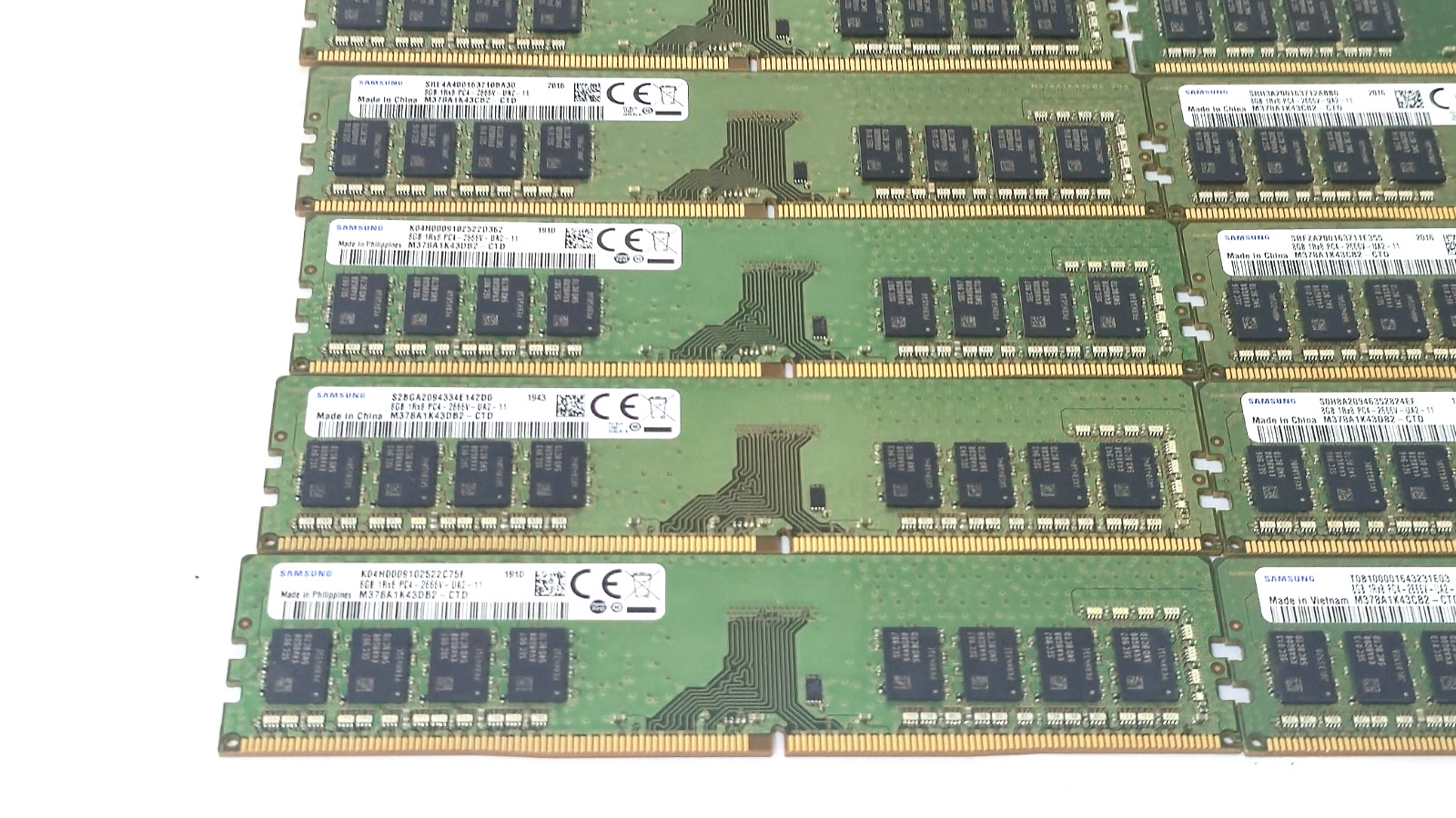 LOT 22 Samsung M378A1K43CB2-CTD 8GB 1Rx8 PC4-2666V DDR4 DIMM Desktop Memory RAM