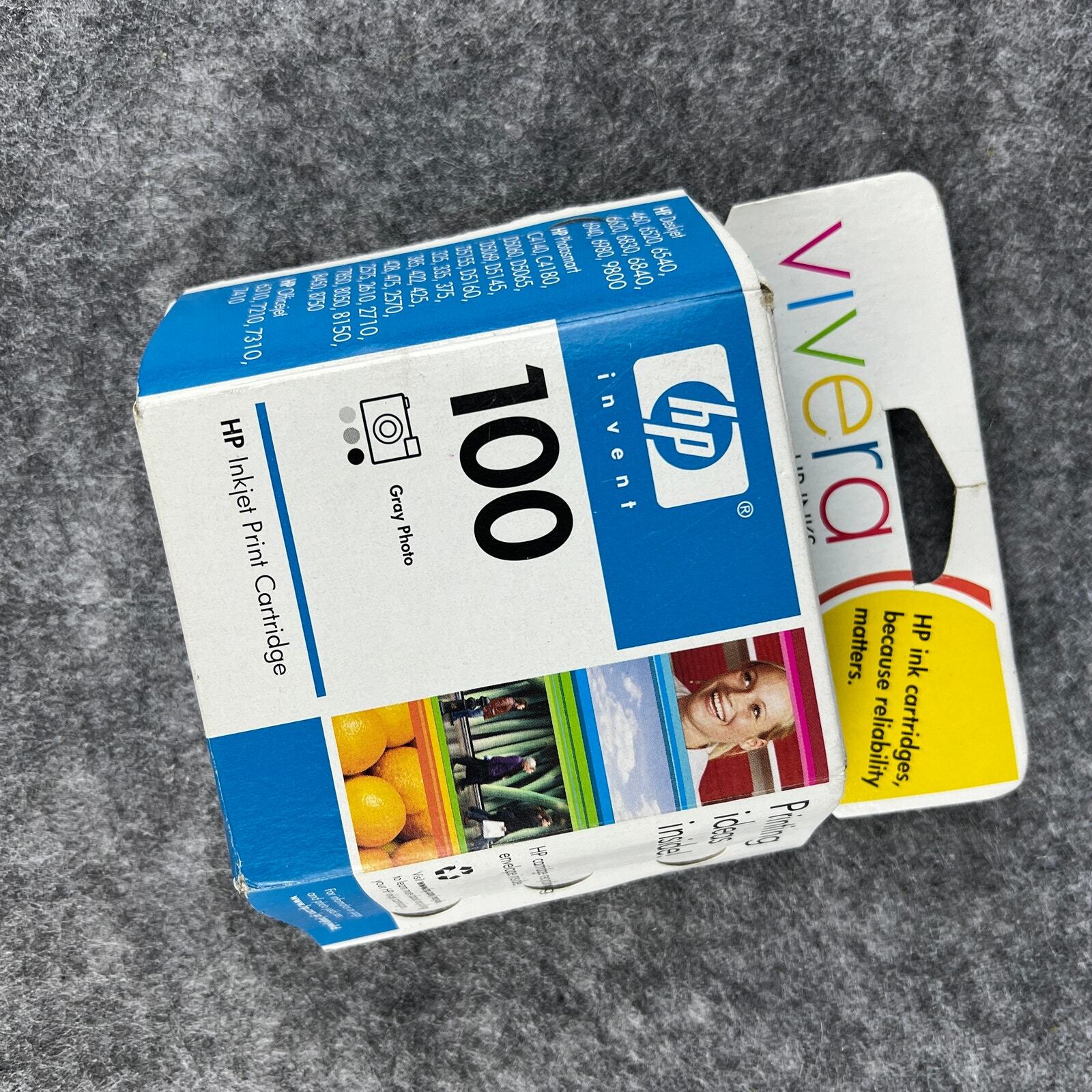 NEW Sealed Genuine HP 100 C9368AN Gray Photo Ink Cartridge Deskjet Officejet