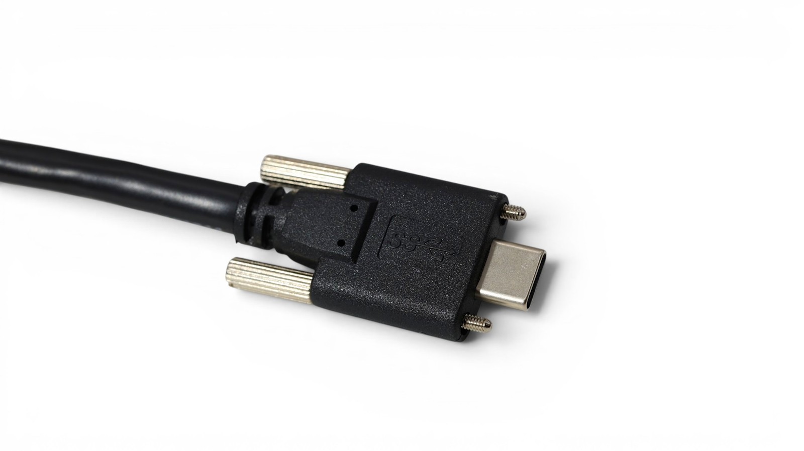 3.3ft USB 2.0 USB-A to USB-C Double Screw Lock Cable – Black