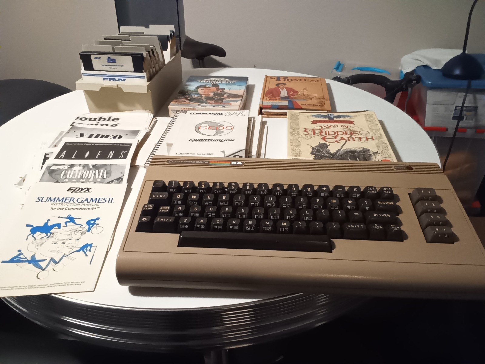 Commodore 64 Computer Only plus lot of games manuals (no monitor or disk drive)