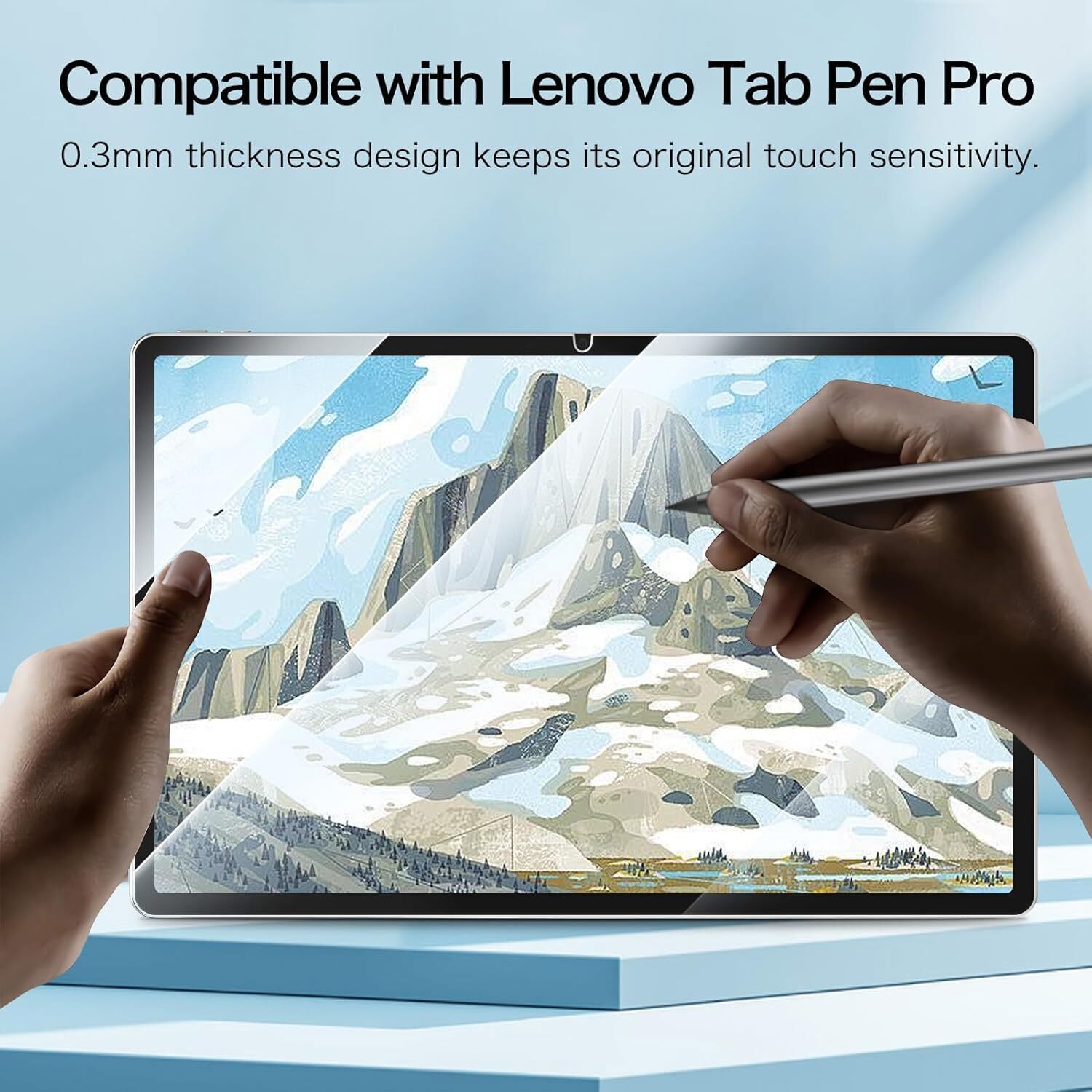 2 Pack Screen Protector for 12.7″ Yoga Tab Plus 2025 Tempered Glass Protector