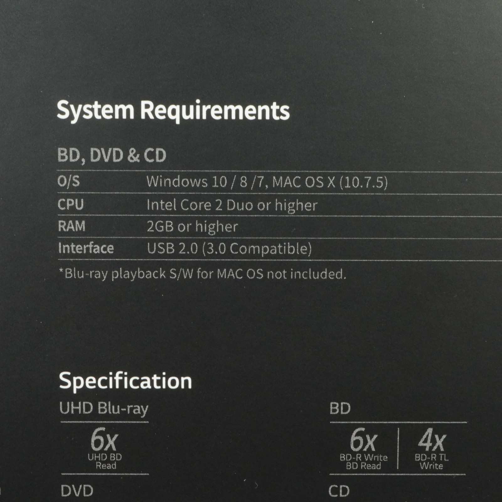 LG BP60NB10 External Slim 4K Ultra HD FRIENDLY UNLOCKED UHD Discs Firmware v1.02