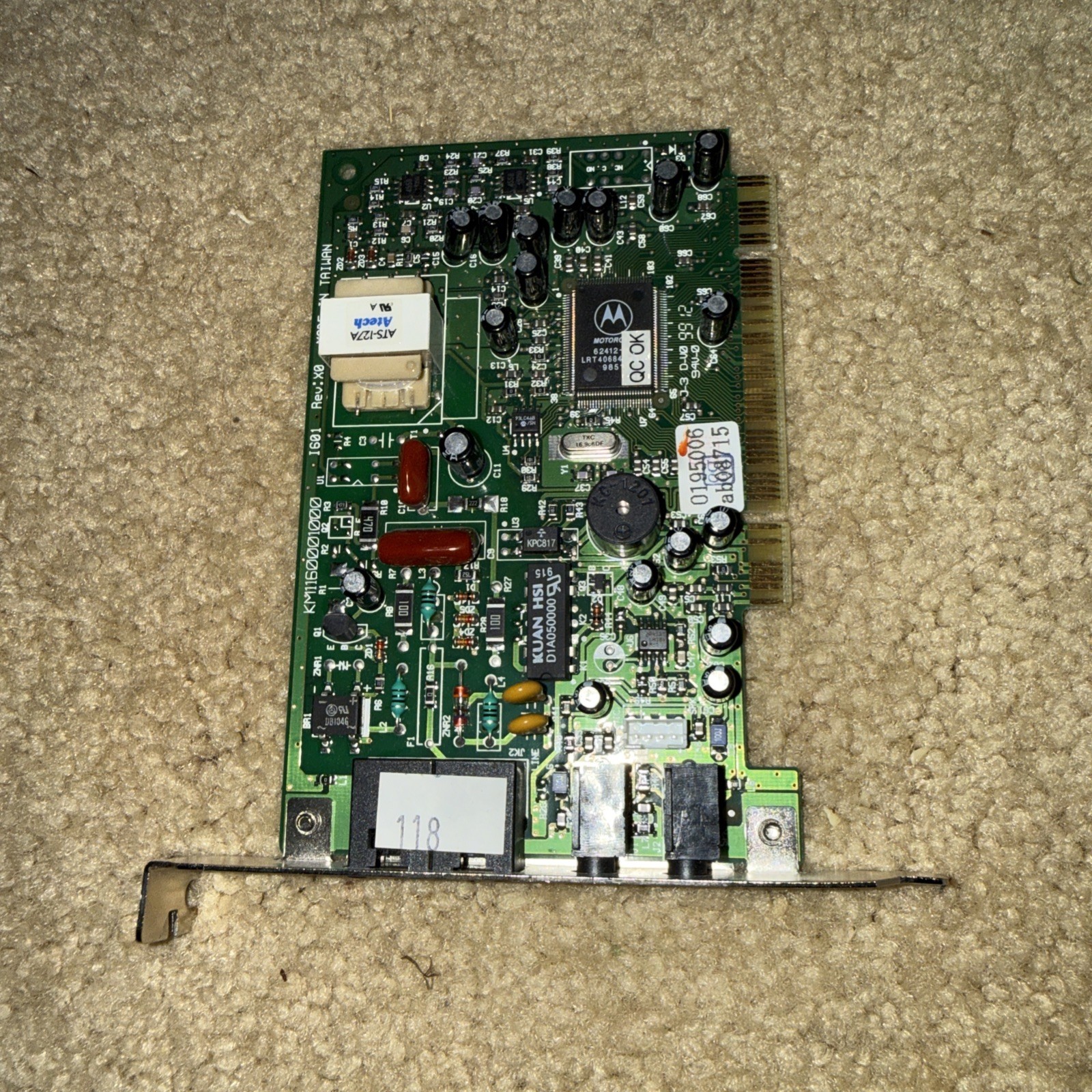 Genuine Motorola KM1160001000 56K Internal Fax Modem / Network Card