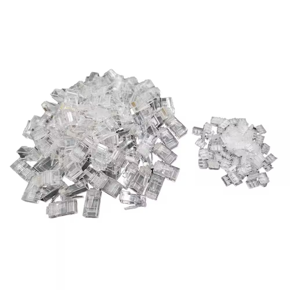 Cat6/6A RJ45 Connectors for Slim Stranded (28AWG) Cable with Load Bar (100-Pack)