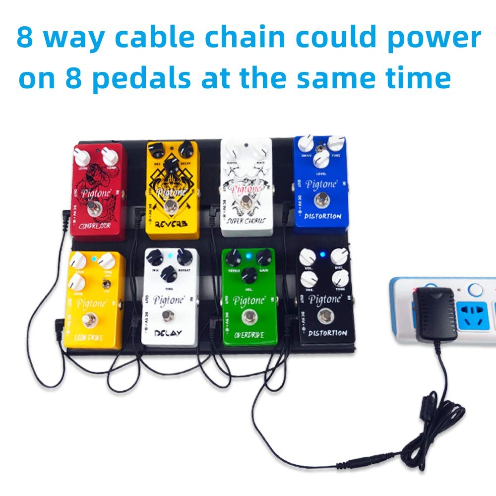 pigtone Pedal Power Supply Adapter 9V DC 2A 2000ma Tip US9V2A1TO8, 9V2A 1TO8