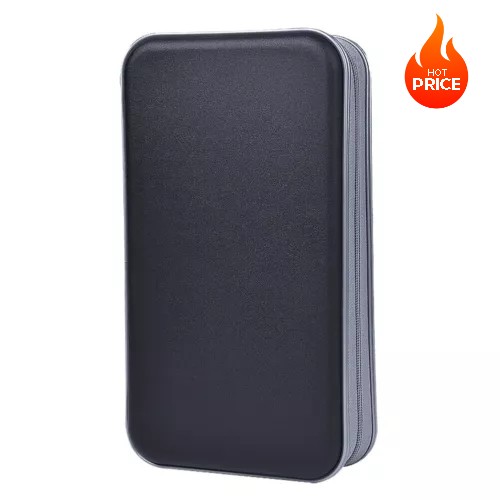 96 Disc CD Case Holder DVD Storage Wallet Bag Portable VCD Organizer Bag Black