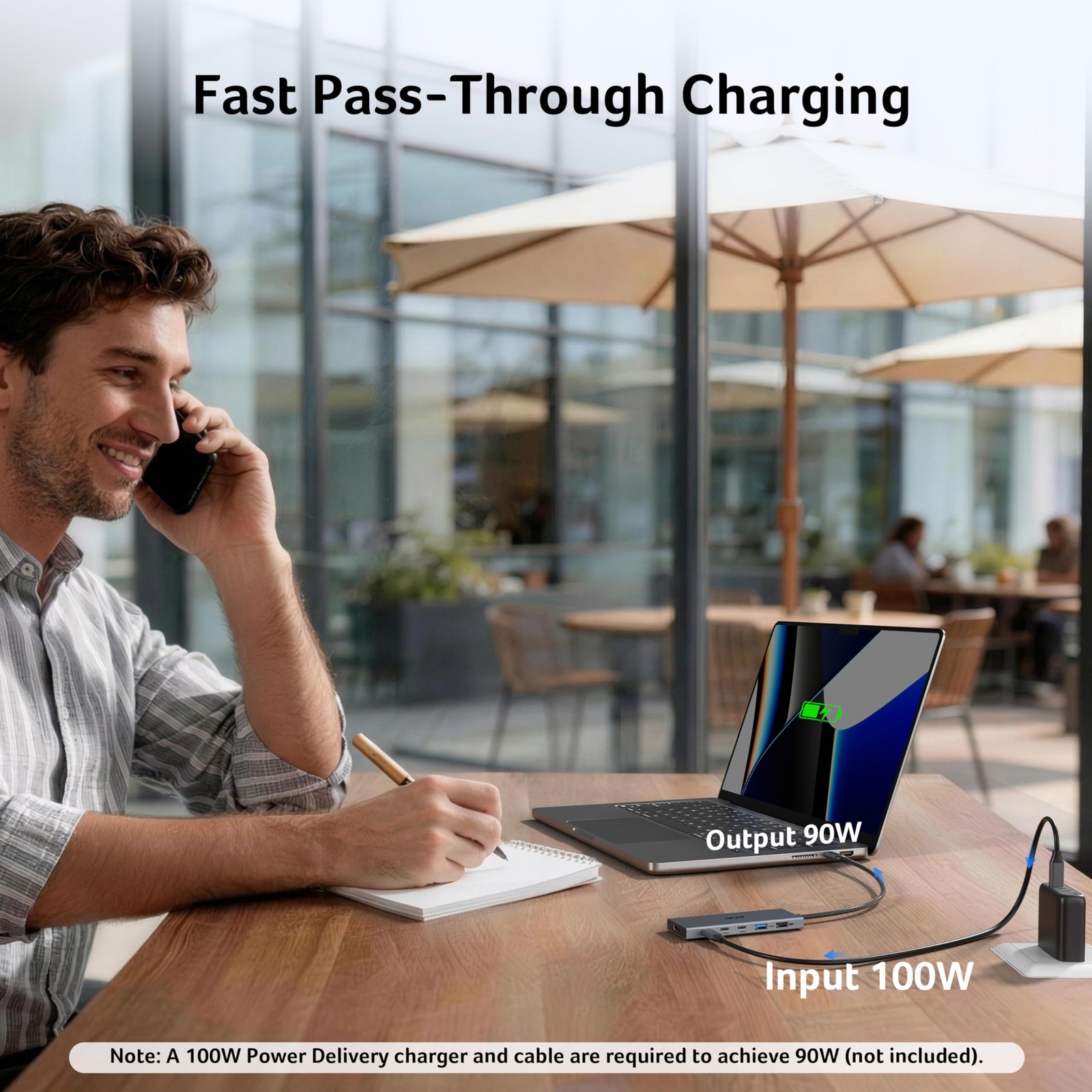 Acer 6 in 1 USB C Hub 10Gbps USB C to HDMI Adapter 4K@60Hz 2×USB C 3.2 1×USB A