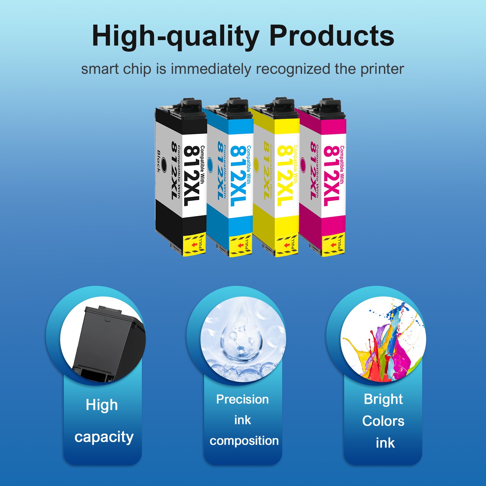 T812 XL 812XL Ink Cartridge For Epson WorkForce EC-C7000 WF-7310 WF-7820 WF-7840