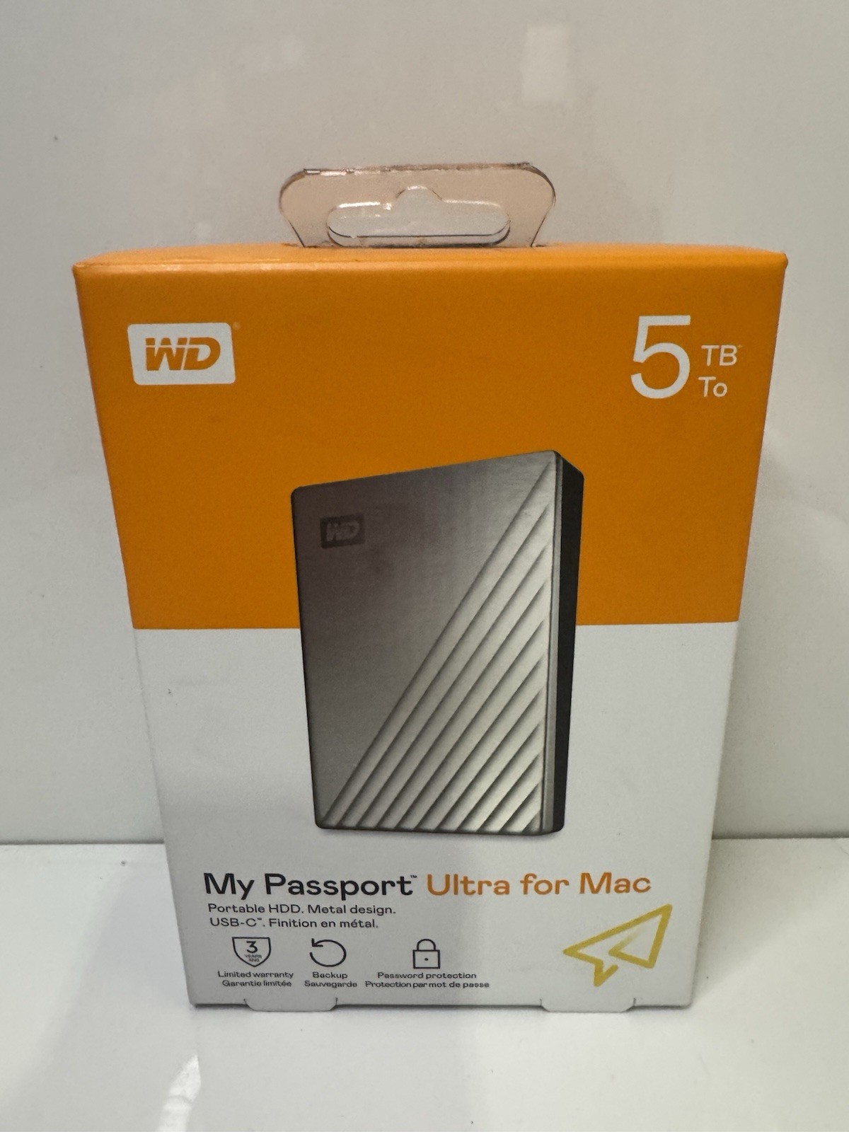 WD 5TB My Passport Ultra for Mac Portable HDD Silver – WDBPMV0050BSL NEW SEALED
