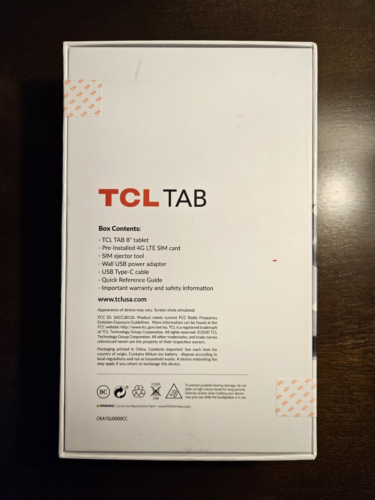 TCL TAB 32GB, Wi-Fi + 5G (Verizon), 8″ – Black Metallic