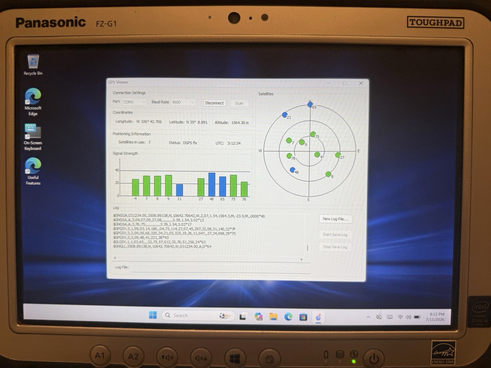 Panasonic Toughpad FZ-G1 10.1″ Core i5-5300U 8GB RAM 256gb SSD GPS 4G LTE