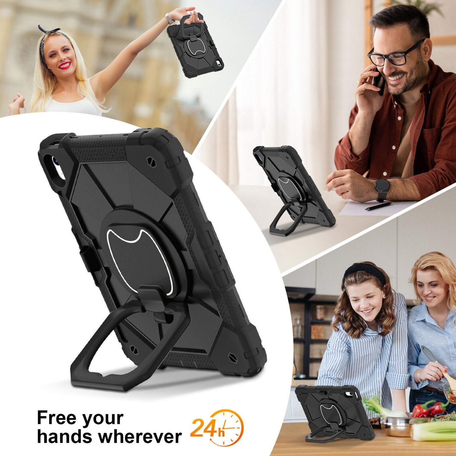 Cover For iPad 10.2″ 7 8 9th / 10.9″ Air 4 5 10th / Pro 11/ Mini Shockproof Case