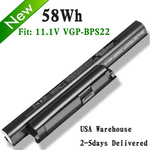 NEW VGP-BPS22 VGP-BPS22A 5200mAh Battery for Sony Vaio VPC-E1Z1E VPC-EA12EH/WI