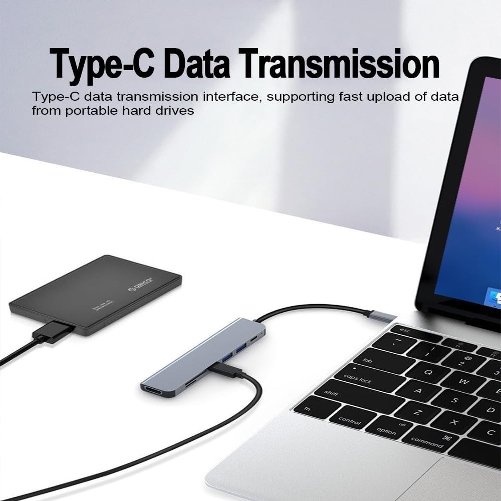 7-in-1 USB-C Hub Multiport Adapter for MacBook Pro/Air iPad Laptop