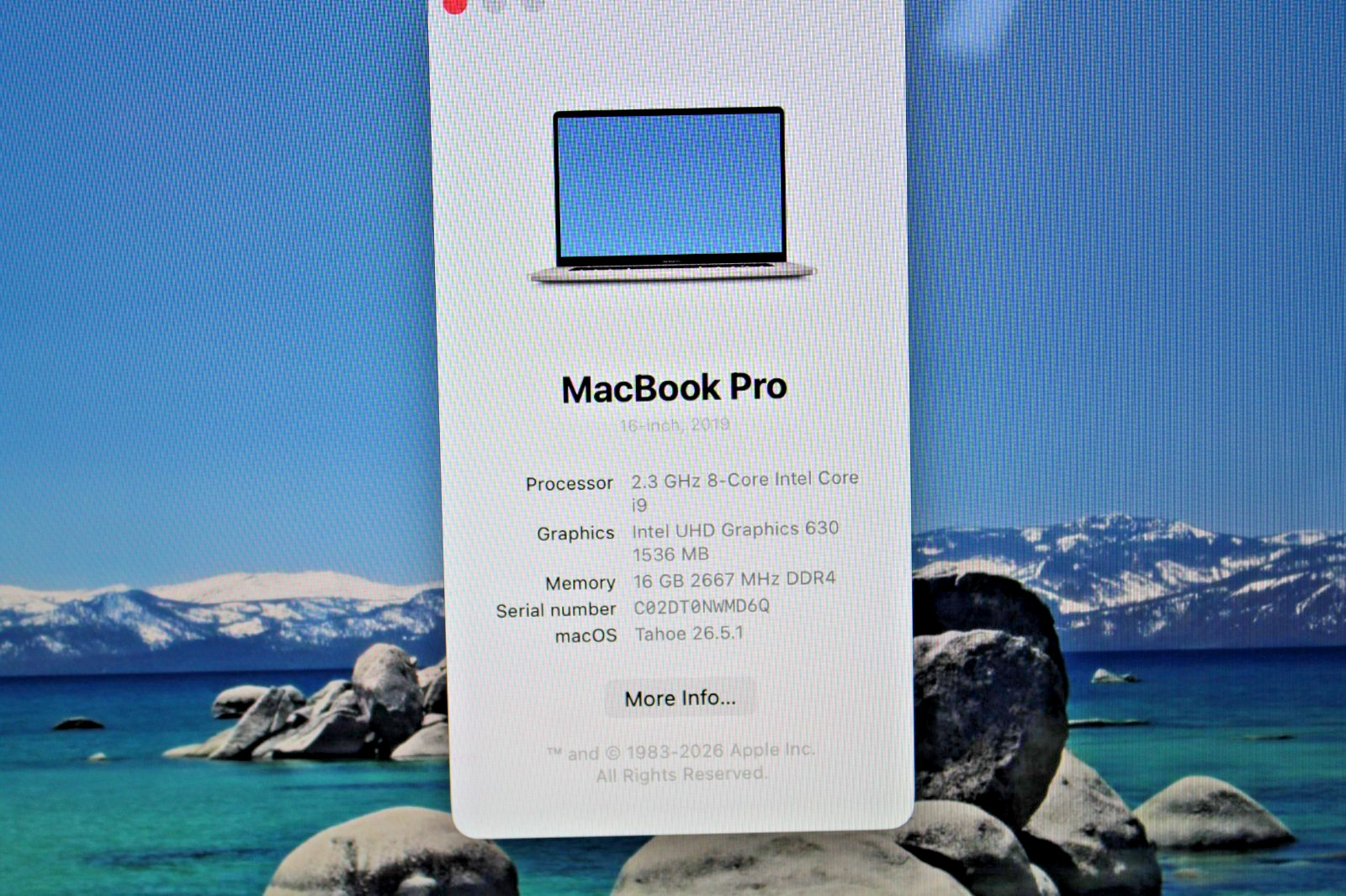 Apple MacBook Pro A2141 2019 16″ I9-9880H 16GB 1TB SSD THAO TOUCHBAR & ID T9-A12