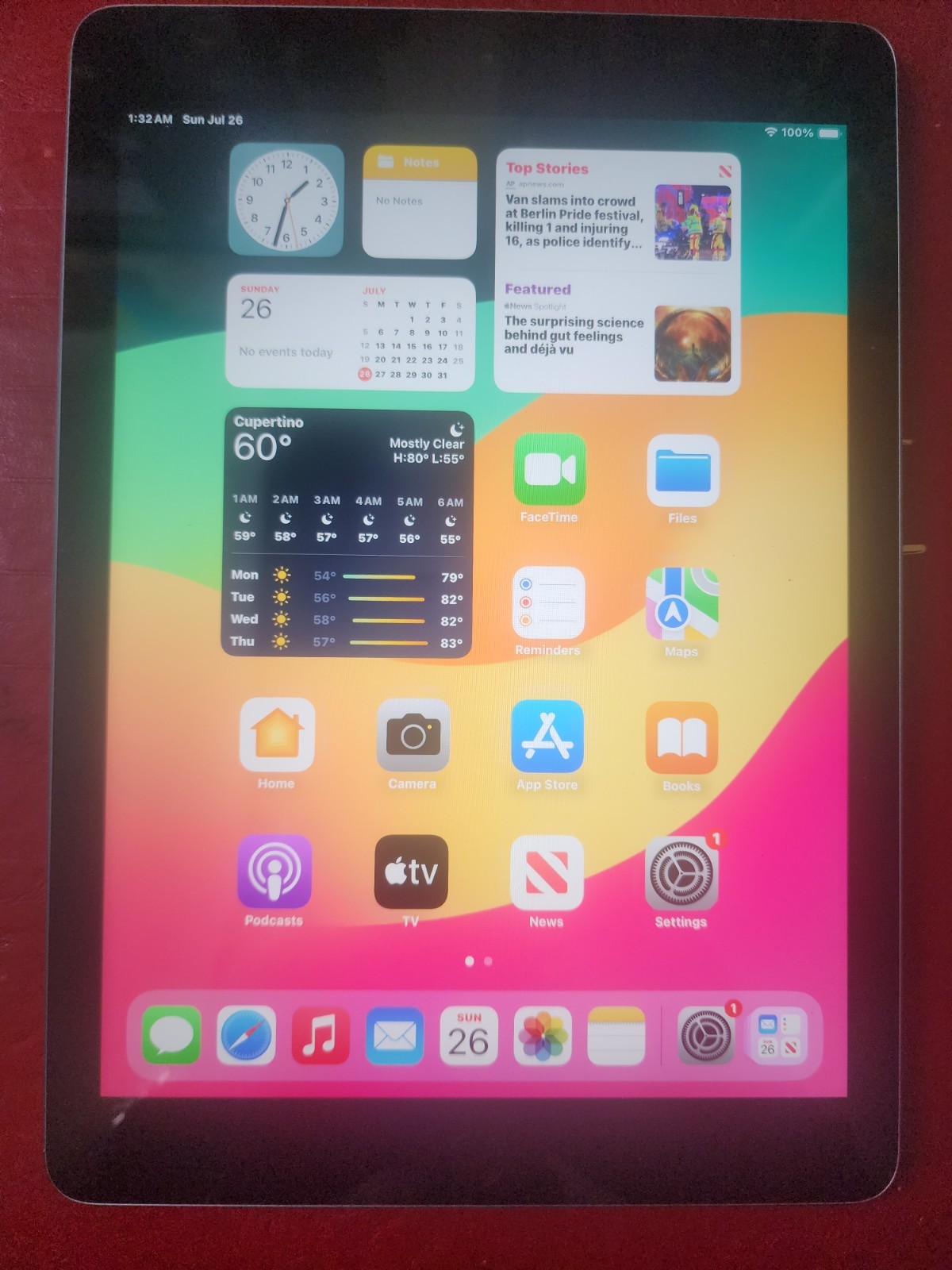 Apple iPad 6th Gen 32GB Silver Wi-Fi 9.7″ iOS 17 Tested and reset iPad ONLY