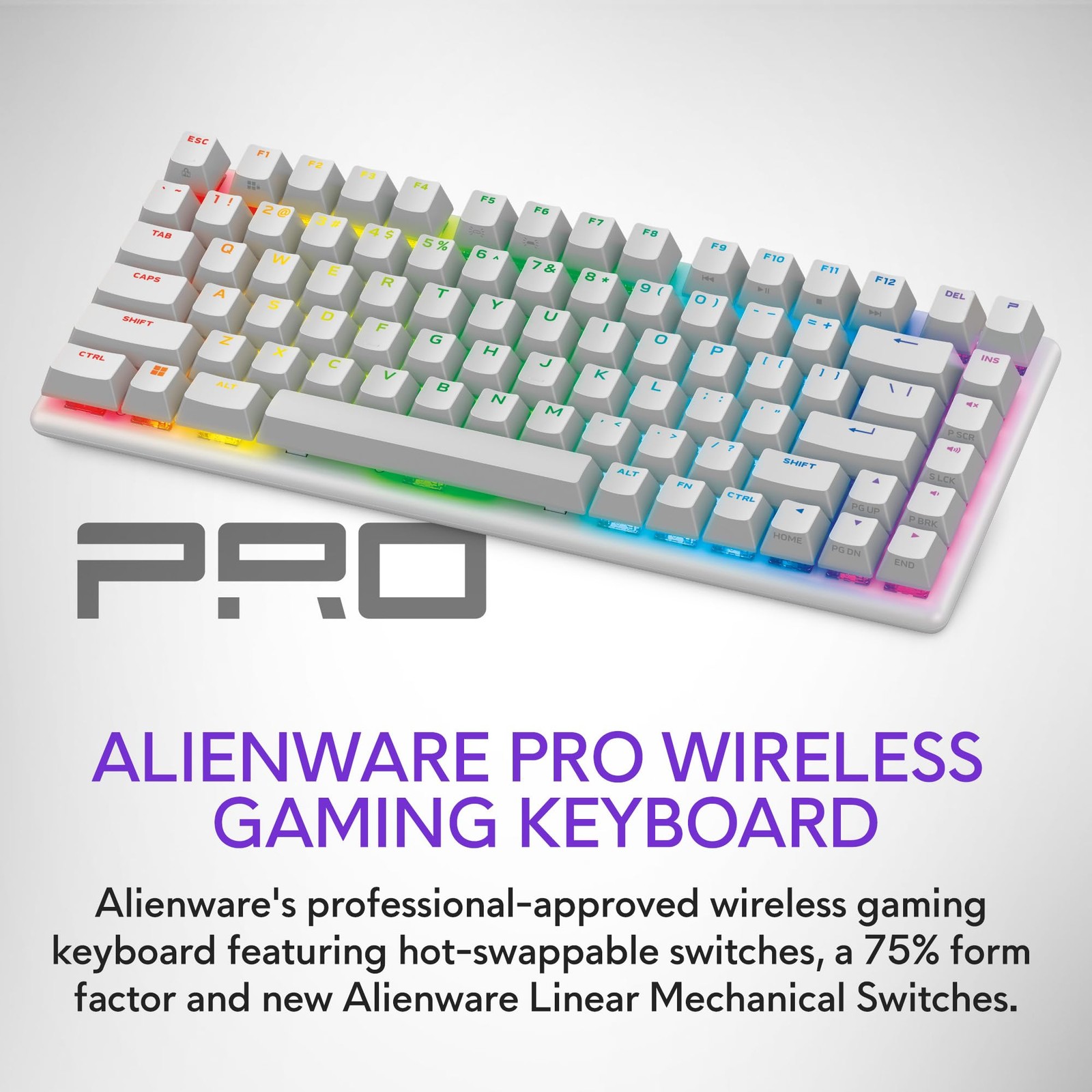 Pro Wireless Gaming Keyboard – Bluetooth 5.1/2.4 GHz Radio Frequency Connecti…