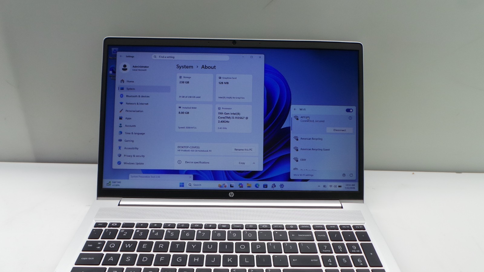 HP ProBook 450 G8 | 15.6″ | i5-1135G7 2.40GHz | 8GB RAM 256GB NVMe | ***READ***
