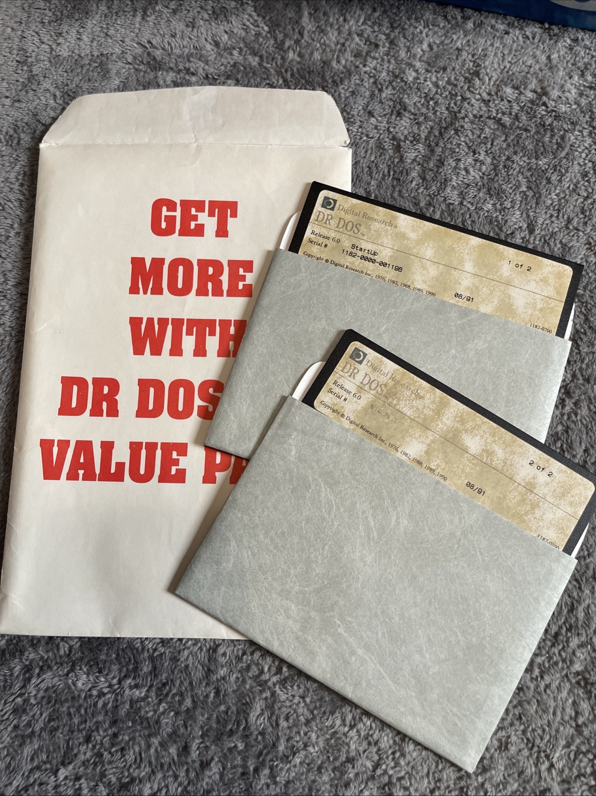 Digital Research DR DOS 6.0 Operating System for Personal Computers 5 1/4 Disks