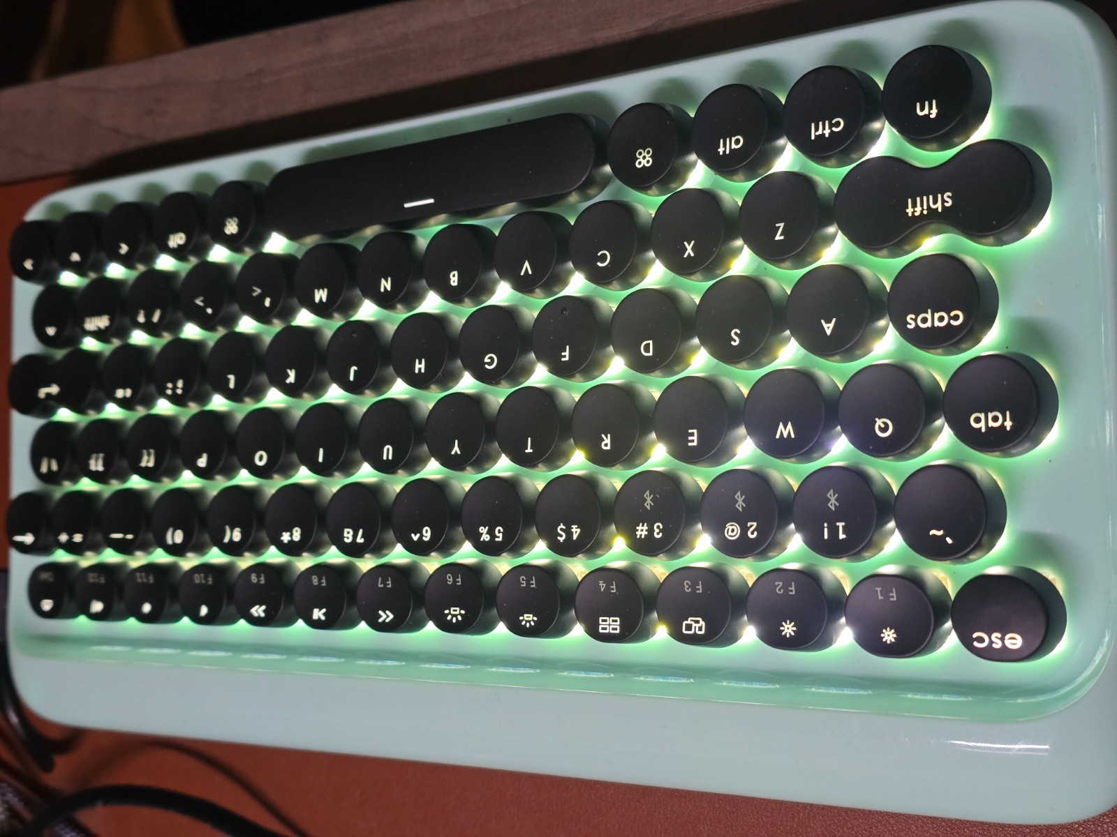 Lofree Dot Wireless Mechanical Keyboard Mint Green Mac Windows iOS Android BT
