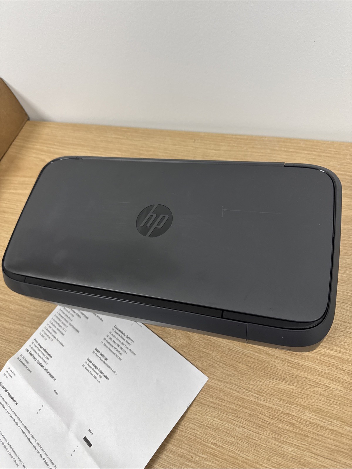 HP OfficeJet 250 Mobile All-in-One Printer With Battery And No Ink. Tested