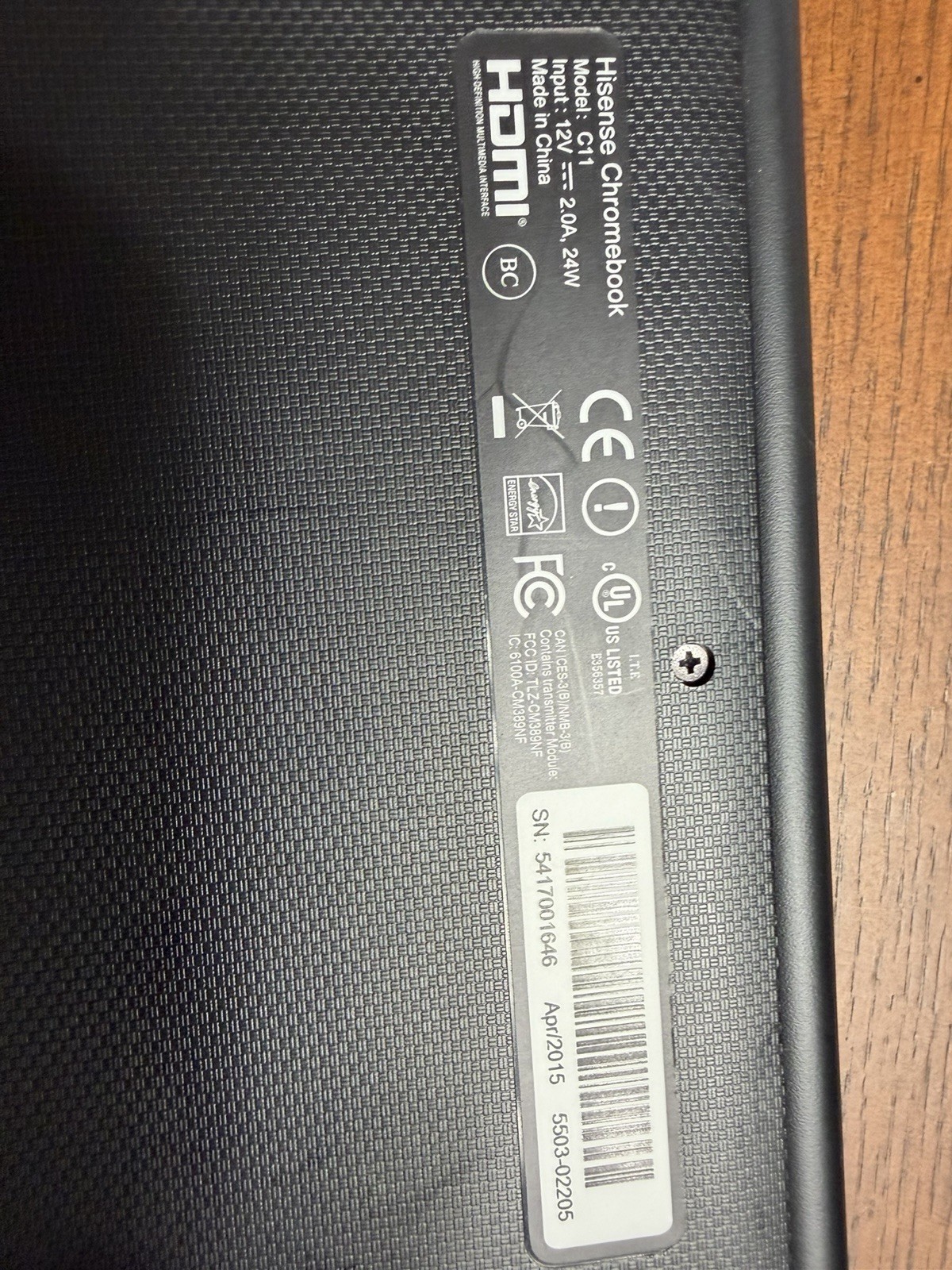 Hisense Chromebook C11 11.6” Laptop Chrome OS WiFi HDMI Black – No Cord