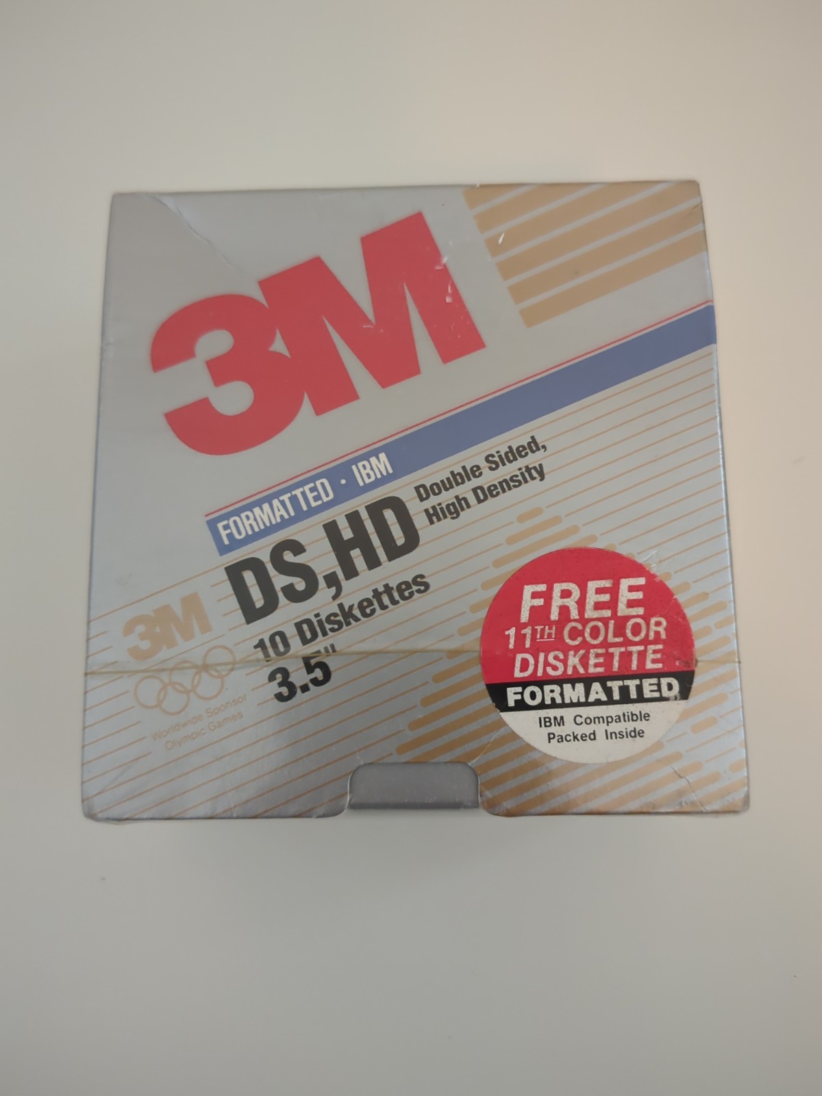 3M 3.25″ Diskettes 10 PACK – IBM formatted Double Sided High Density New Sealed