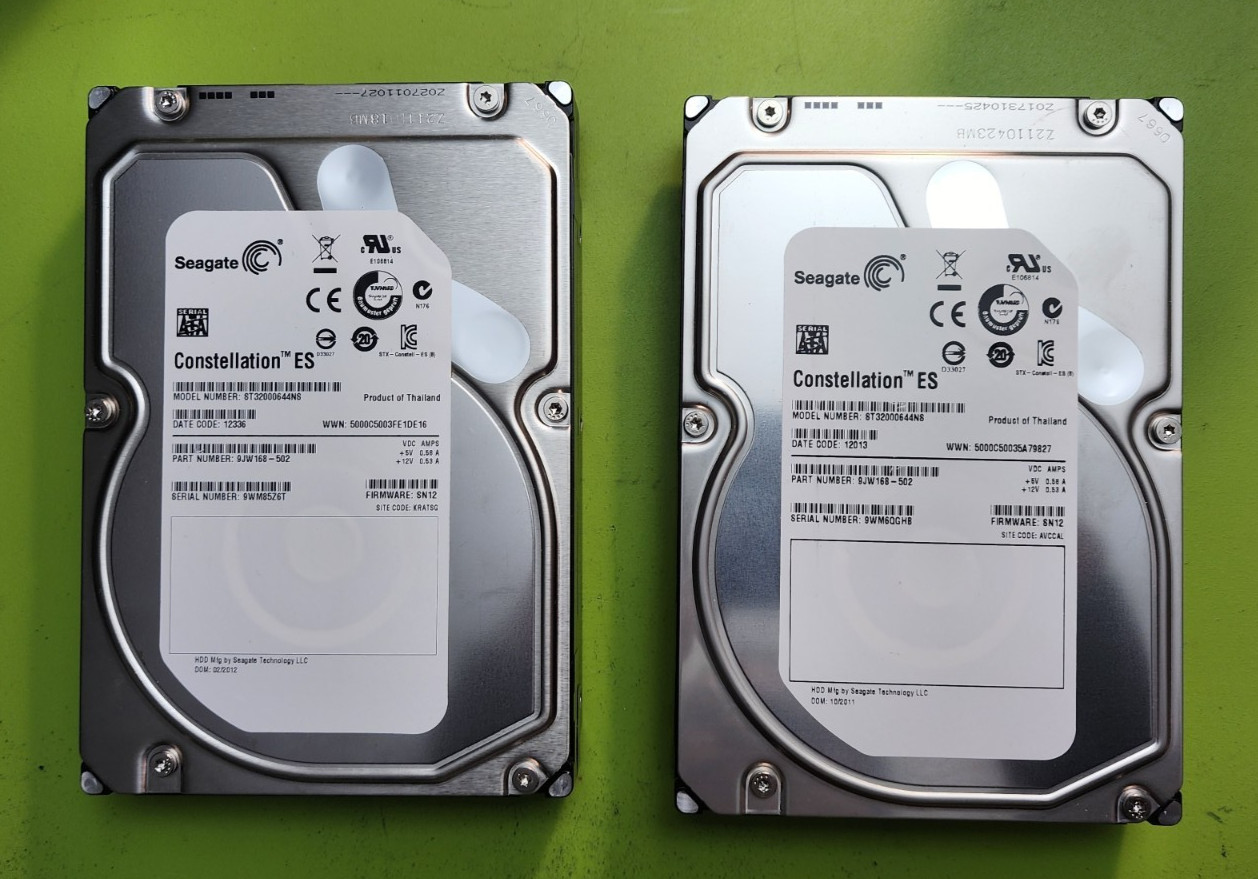 2X Seagate Constellation ES 2TB SATA 3.5 inch Hard Drives, Good, No Bad Sectors
