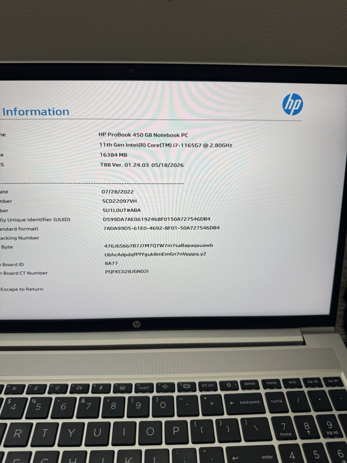 HP ProBook 440 G8 14″ FHD I7-1165G7 512GB SSD 16GB W11P Webcam Backlit