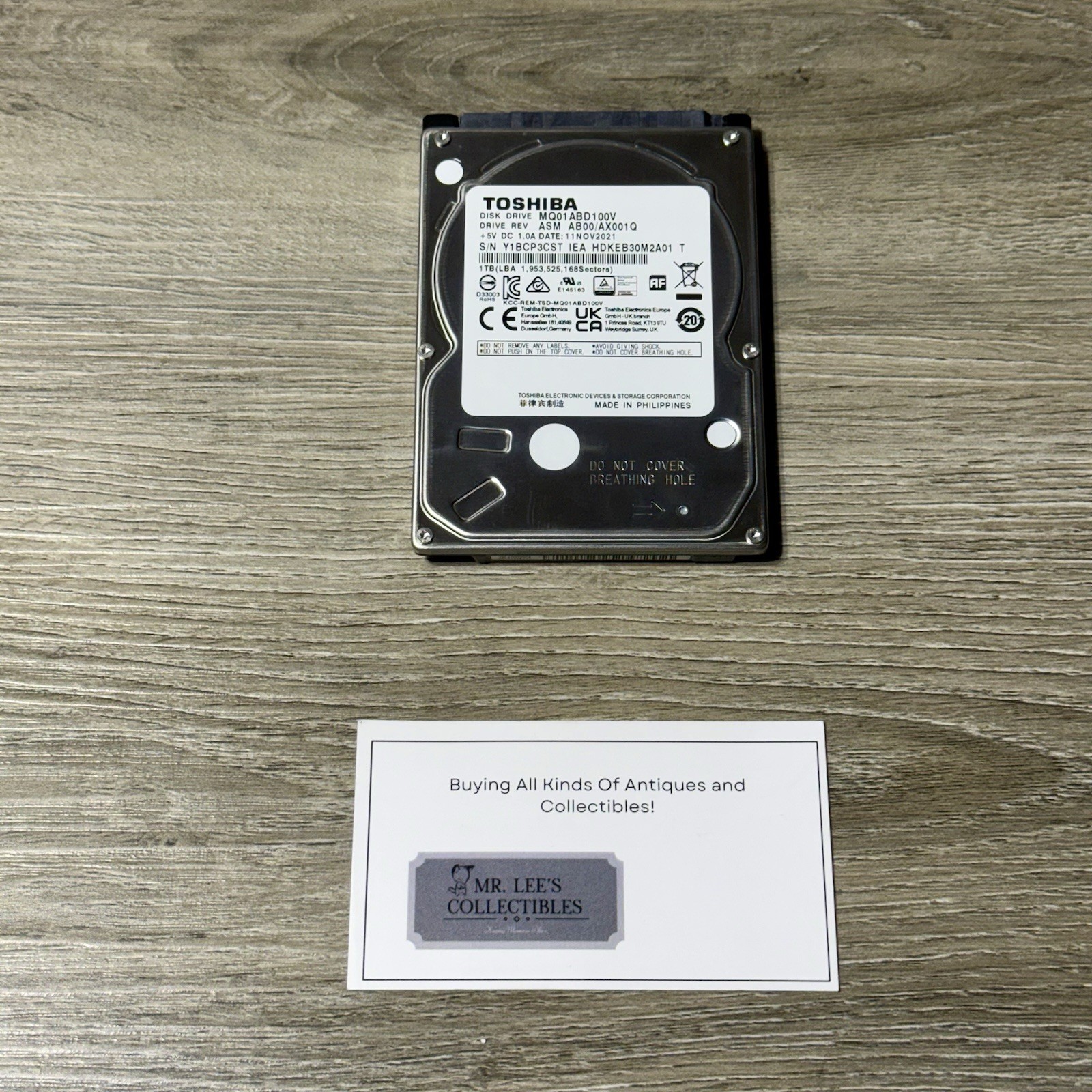 TOSHIBA 1TB 5400RPM SATA 2.5in Internal Laptop Hard Drive MQ01ABD100V