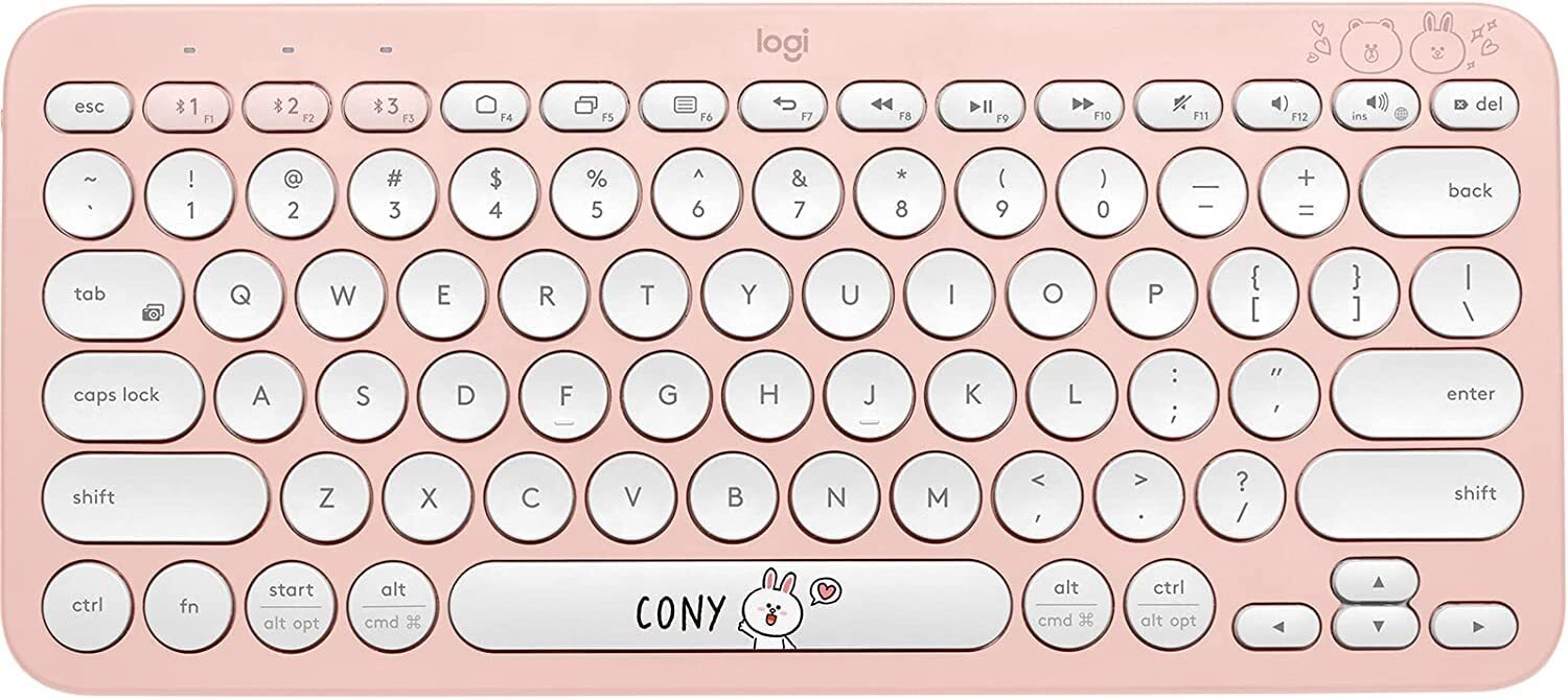 Logitech K380 Line-Friends Cony Multi-Device Bluetooth Wireless Keyboard – Pi…