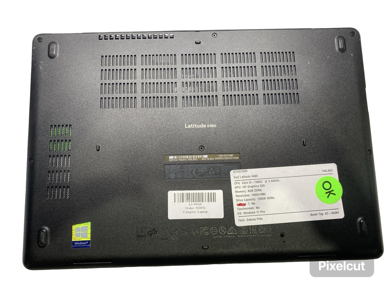 Dell Latitude 5490 i5 7300U 8GB 128GB Windows 11 Pro No Battery Grade C