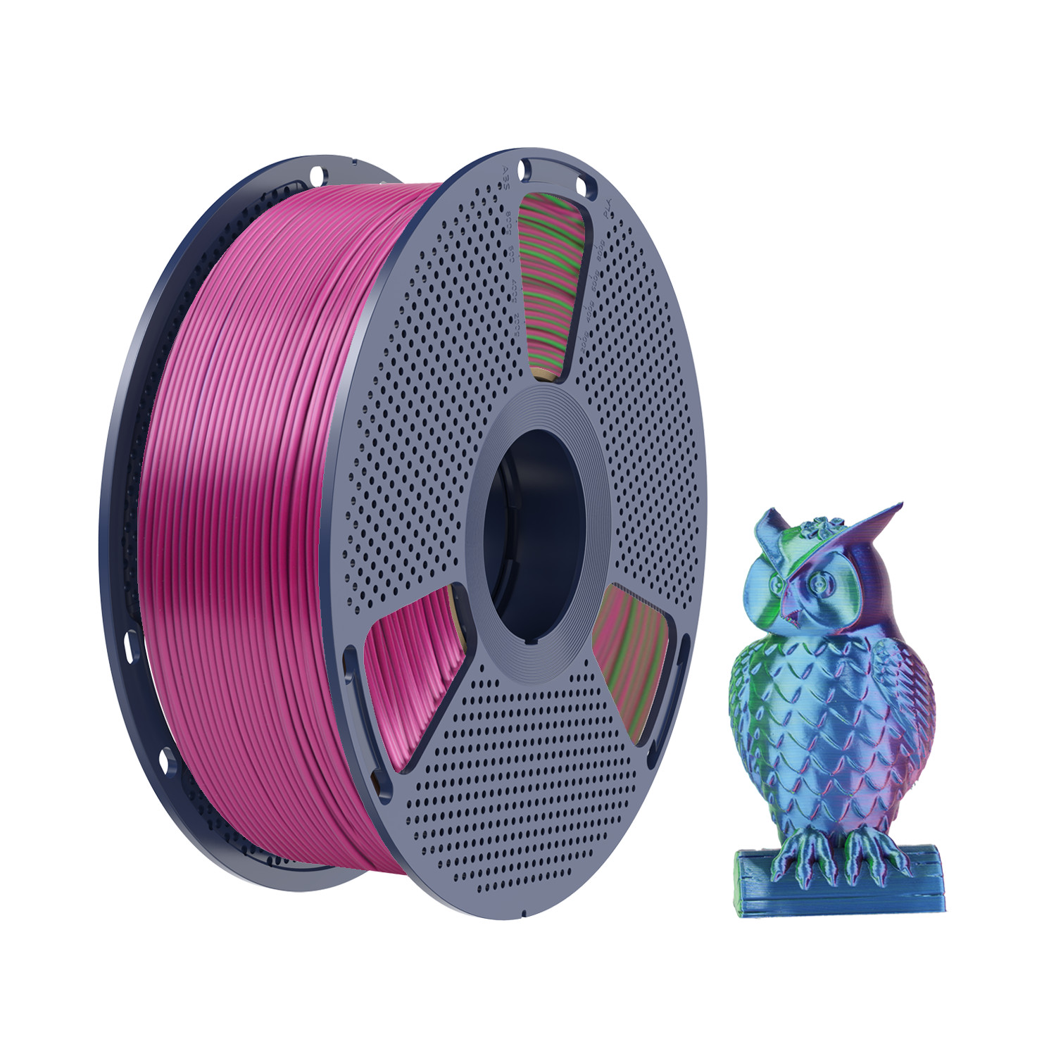 SUNLU Silk PLA Plus Triple Color 3D Printer Filament Blue+Green+Purple