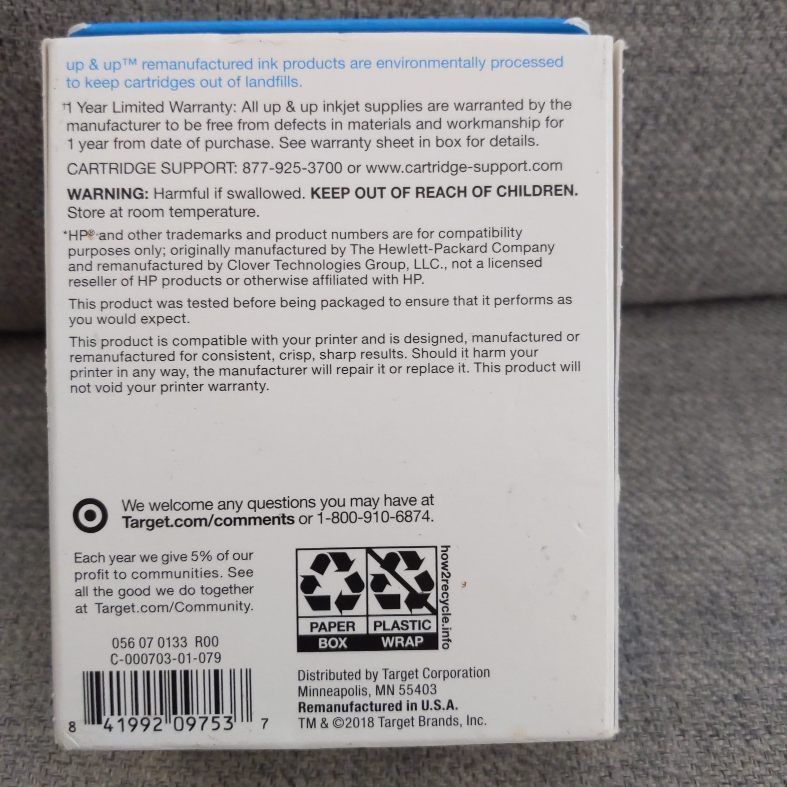 Sealed Up & Up Black Ink Cartridge – Replacement for HP 61XL CH563WN Compatible