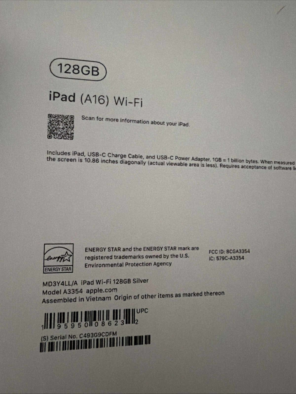 Apple IPad A16 128GB Wi-Fi Brand New