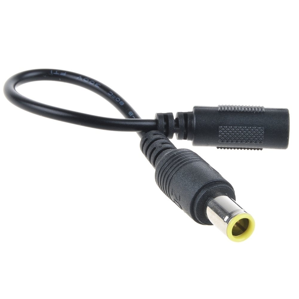 1pce Adapter DC Power 7.9 x 5.5mm male to 5.5 x 2.1mm female IBM Lenovo Laptops