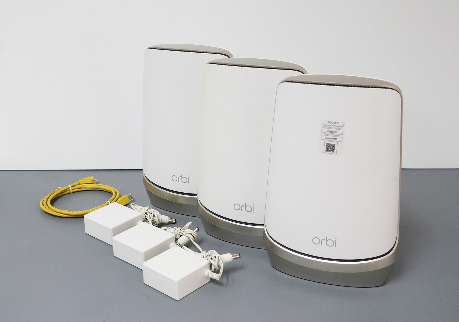 NETGEAR Orbi RBKE963 Quad-Band AXE11000 Wi-Fi 6E Mesh System – White