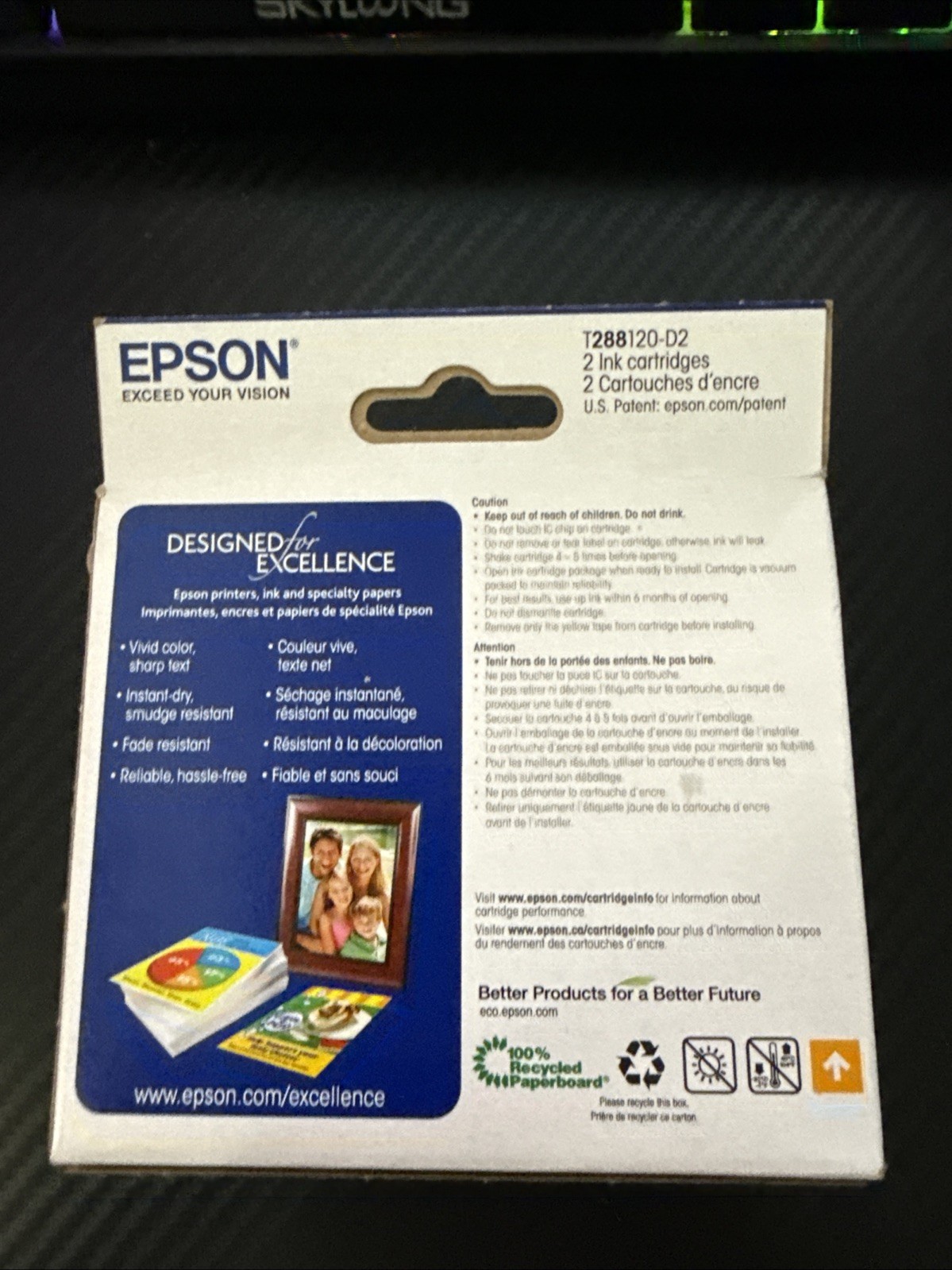 EPSON 288 STANDARD CAPACITY BLACK 2 PACK Exp 10/2025 Genuine Sealed